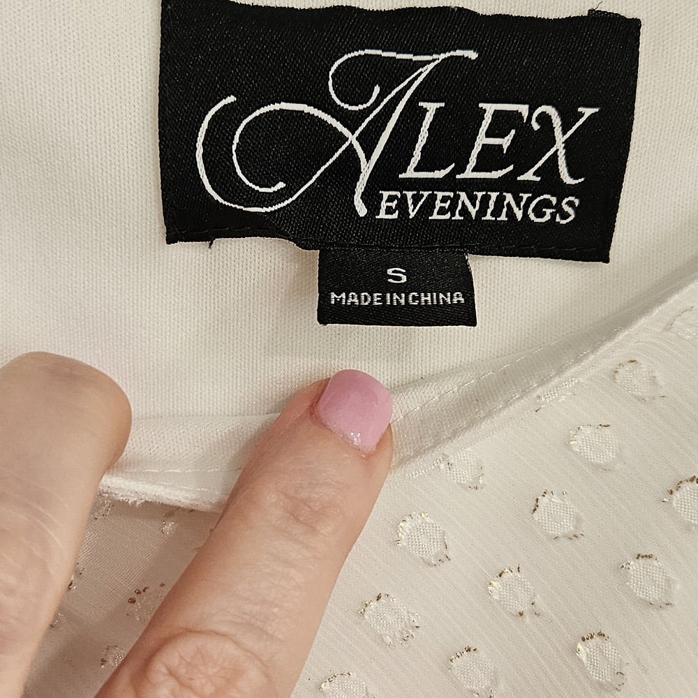 Alex Evenings White Layered Blouse - Picture 2 of 5